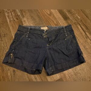 PAIGE Dark Blue Jean Shorts